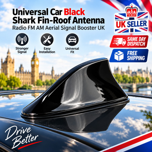 Universal car black shark - black,